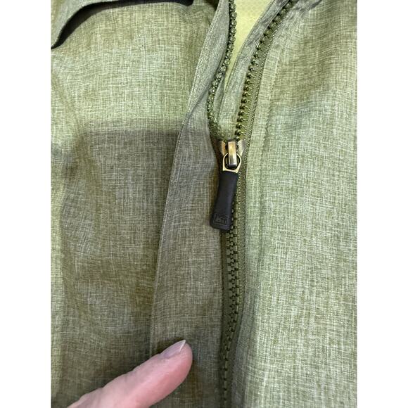 REI Hooded Front Zip With Belt Rain Jacket/Trench Coat Size L - Picture 6 of 14